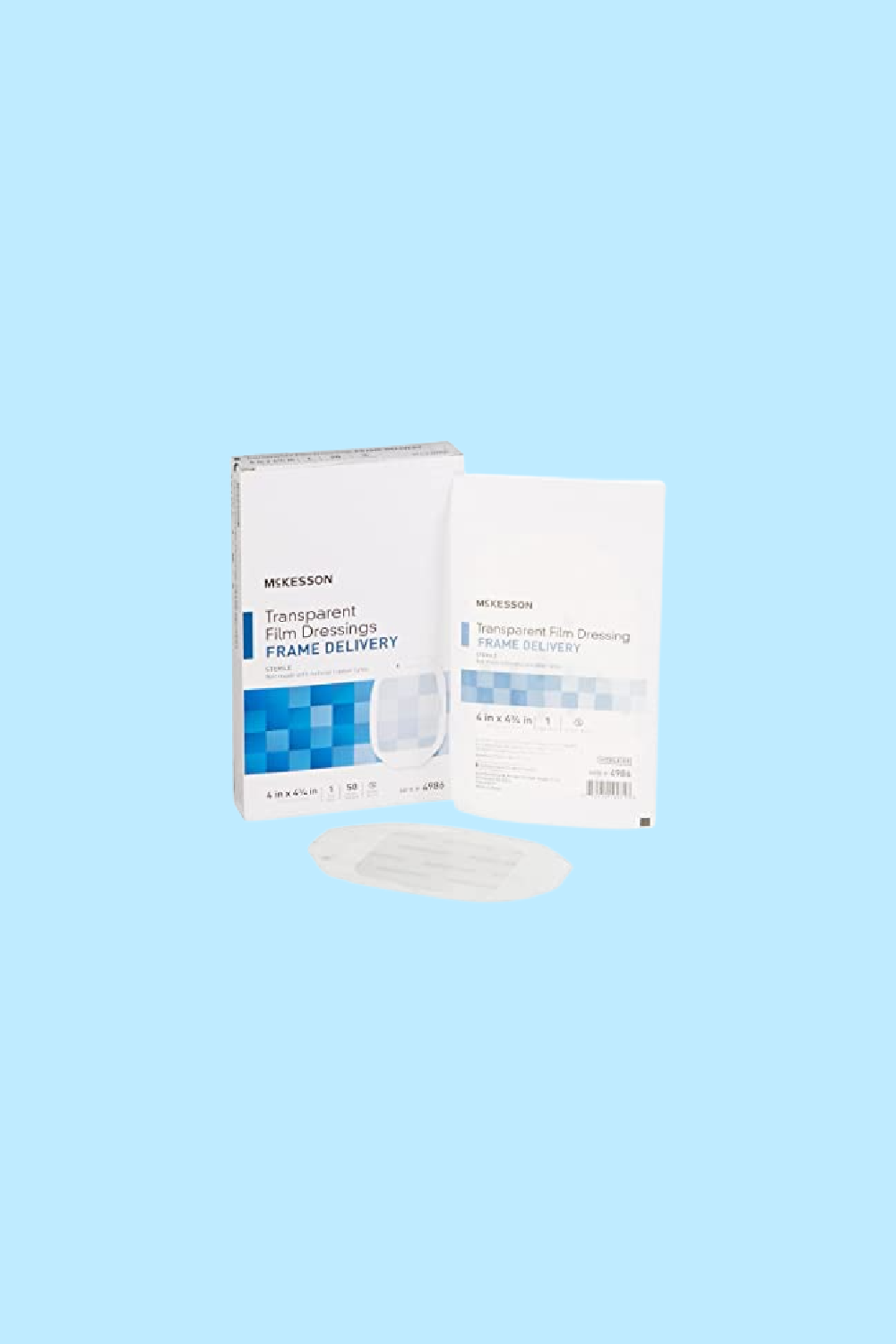 MCKESSON TRANSPARENT FILM DRESSING OCTAGON 4 X 4-3/4 INCH FRAME STYLE DELIVERY WITHOUT LABEL STERILE