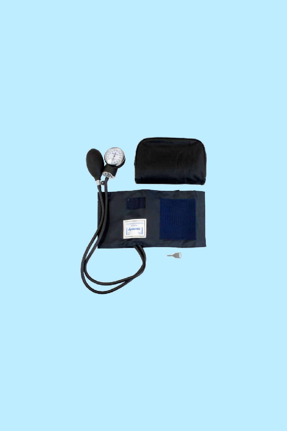 DYNAREX® ANEROID SPHYGMOMANOMETER UNIT 2-TUBES POCKET ANEROID ADULT MEDIUM CUFF