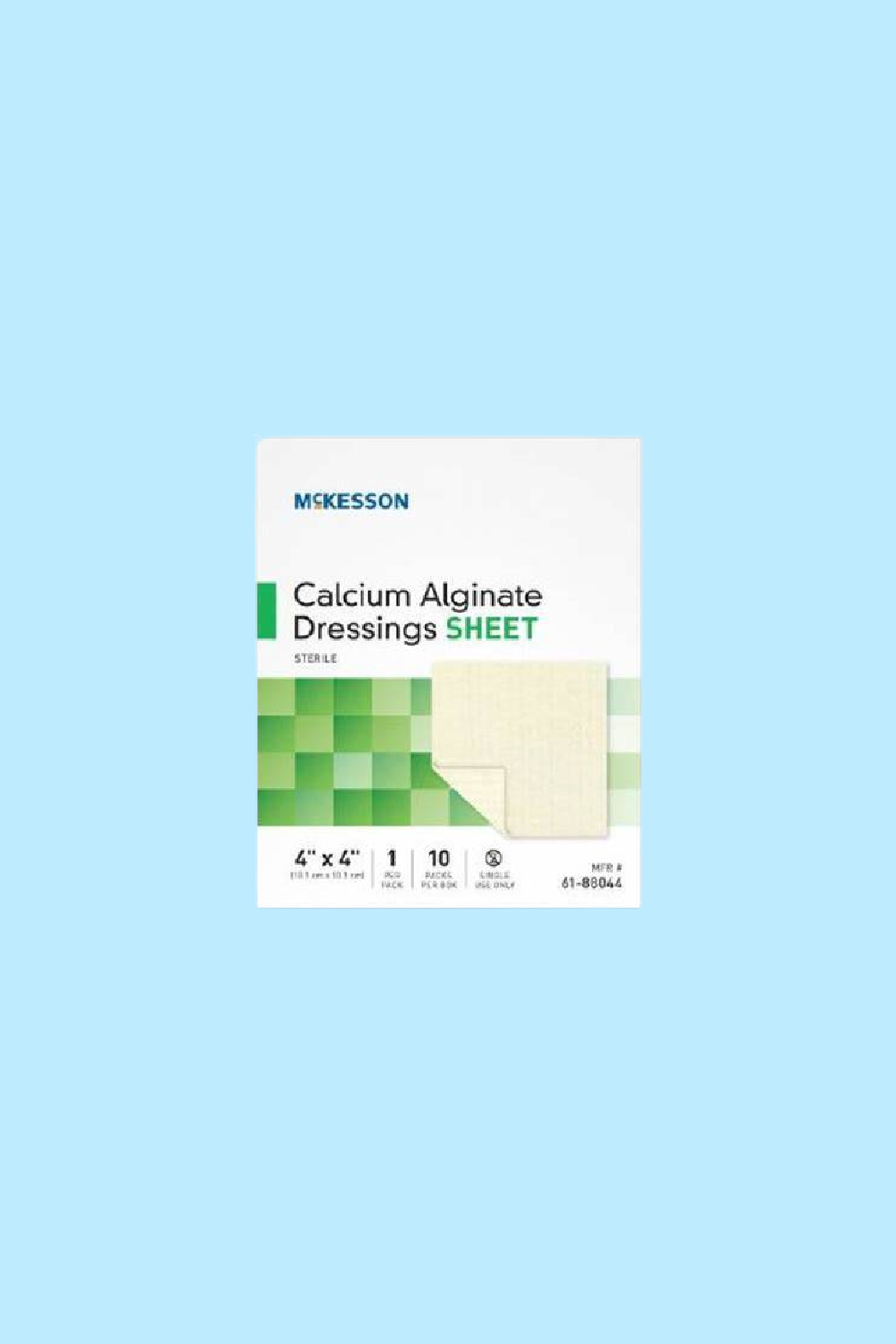 MCKESSON CALCIUM ALGINATE DRESSING 4 X 4-3/4 INCH RECTANGLE CALCIUM ALGINATE STERILE