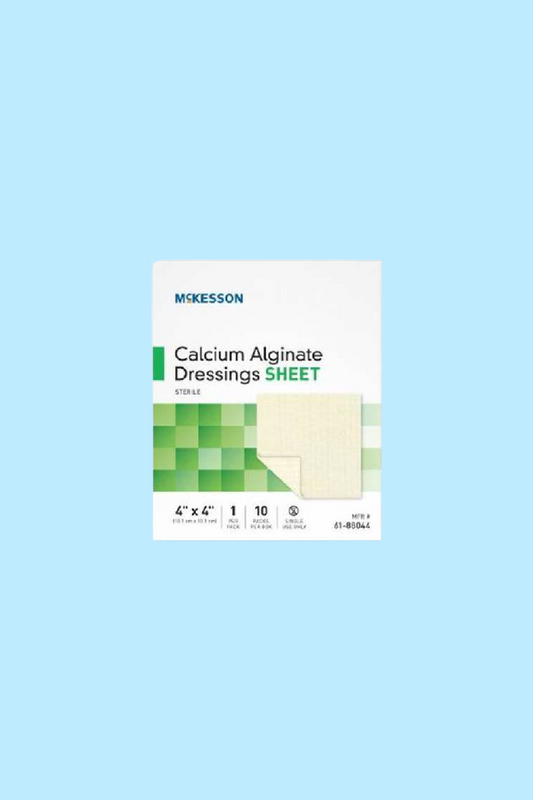 MCKESSON CALCIUM ALGINATE DRESSING 4 X 4-3/4 INCH RECTANGLE CALCIUM ALGINATE STERILE