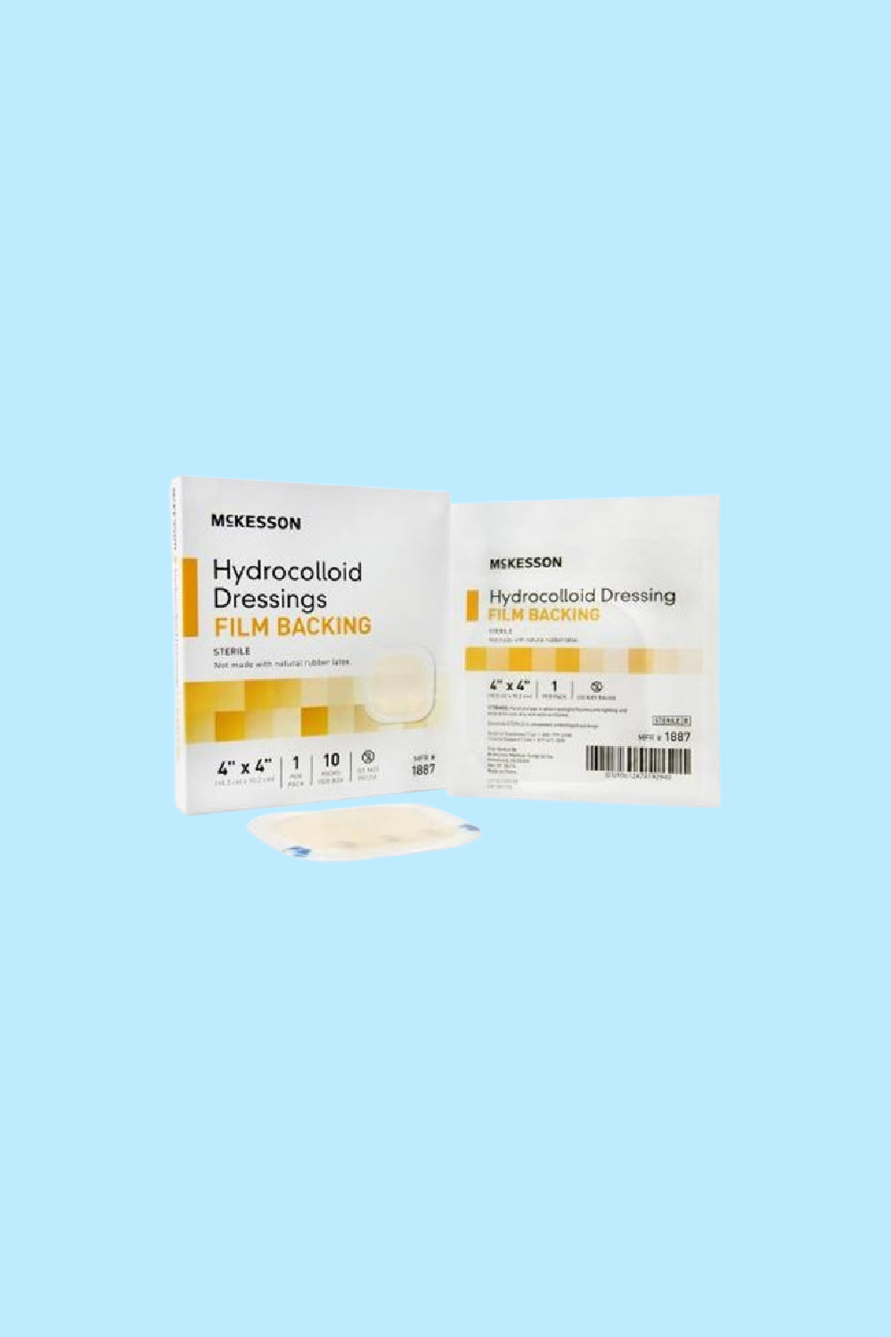 MCKESSON HYDROCOLLOID DRESSING 4 X 4 FILM BACKING INCH SQUARE STERILE