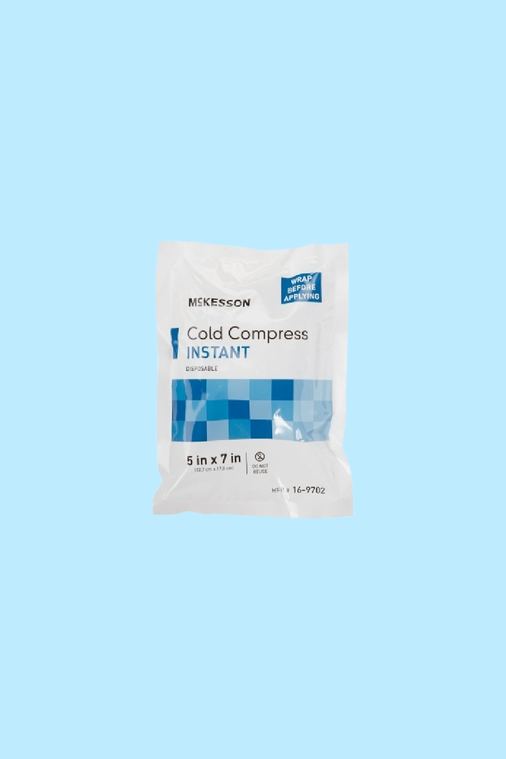 MCKESSON INSTANT COLD PACK GENERAL PURPOSE 5 X 7″ PLASTIC / AMMONIUM NITRATE / WATER DISPOSABLE