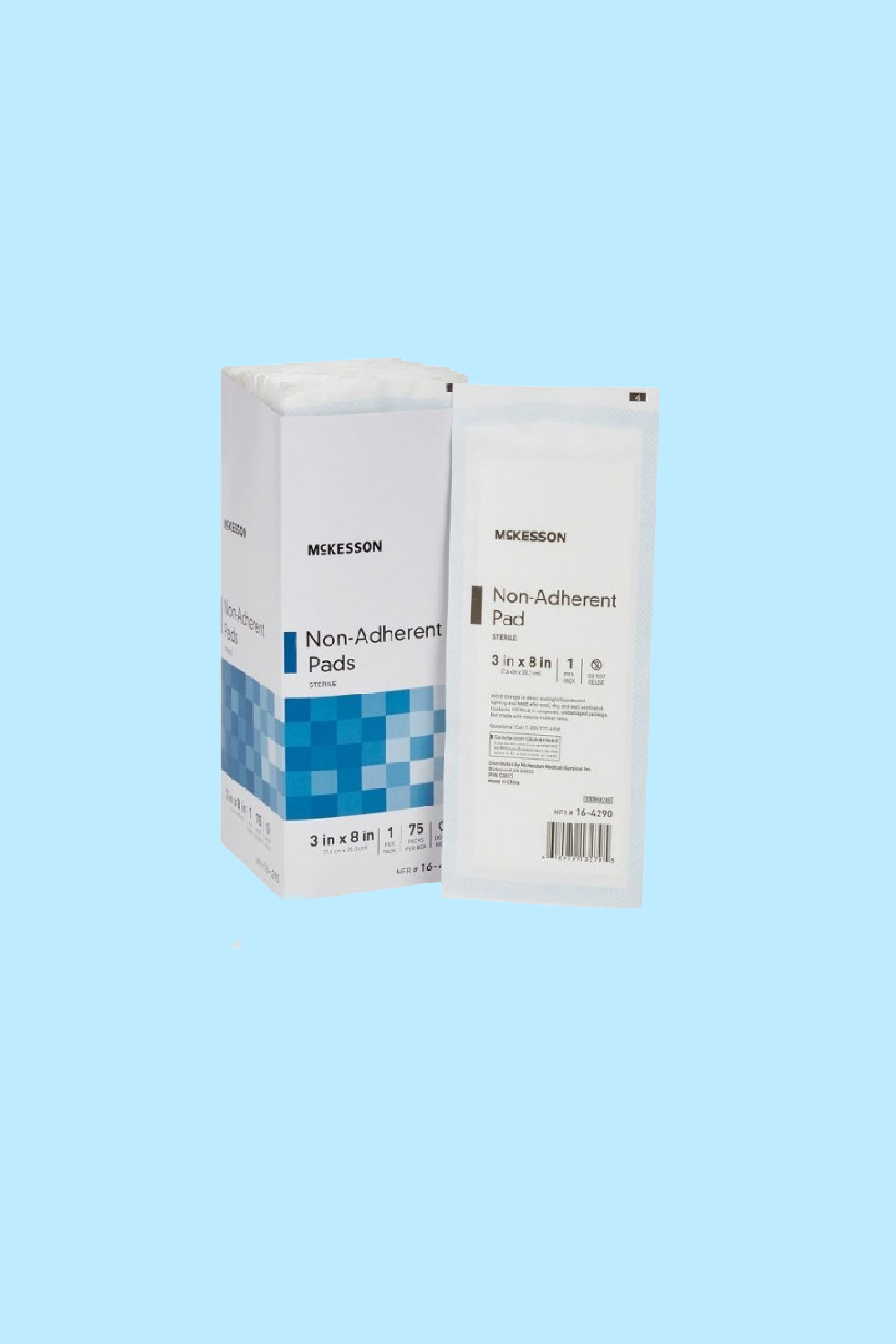 MCKESSON NON-ADHERENT DRESSING NYLON / POLYESTER 3 X 8 INCH STERILE