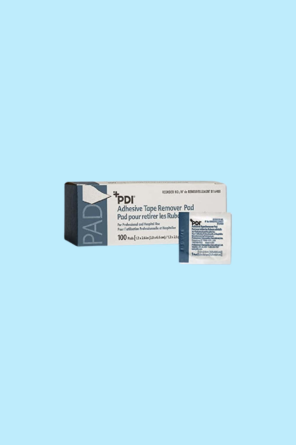 PDI® ADHESIVE REMOVER PAD 100 PER BOX