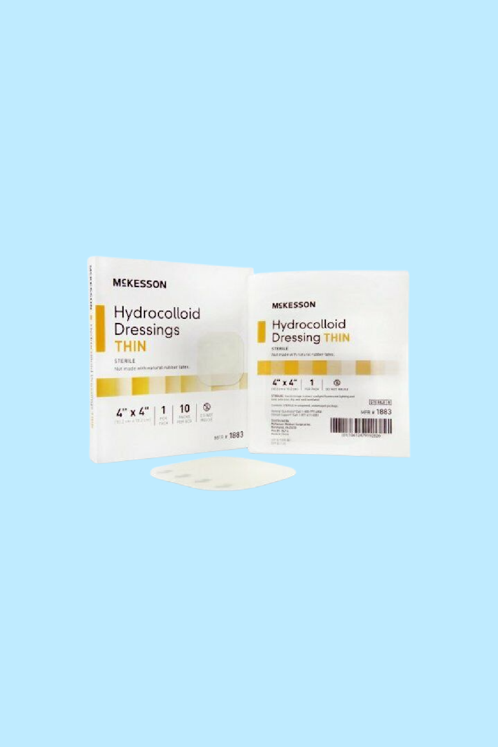 MCKESSON HYDROCOLLOID DRESSING THIN 4 X 4 INCH SQUARE STERILE – Berzon ...