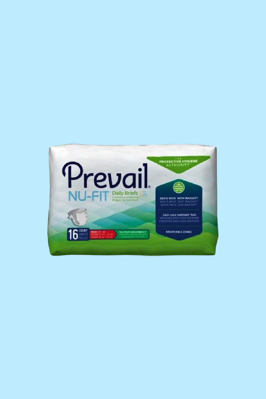 BRIEF PREVAIL® NU-FIT® MEDIUM DISPOSABLE HEAVY ABSORBENCY