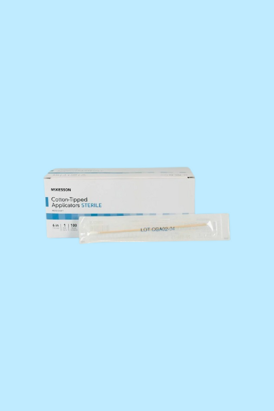 MCKESSON SWABSTICK COTTON TIP APPLICATOR WOOD SHAFT 6 INCH STERILE