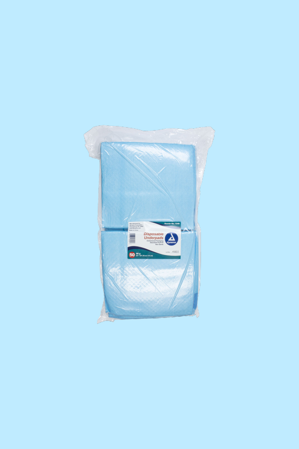 DYNAREX DISPOSABLE UNDERPADS, 30″X36″ (90G), POLYMER