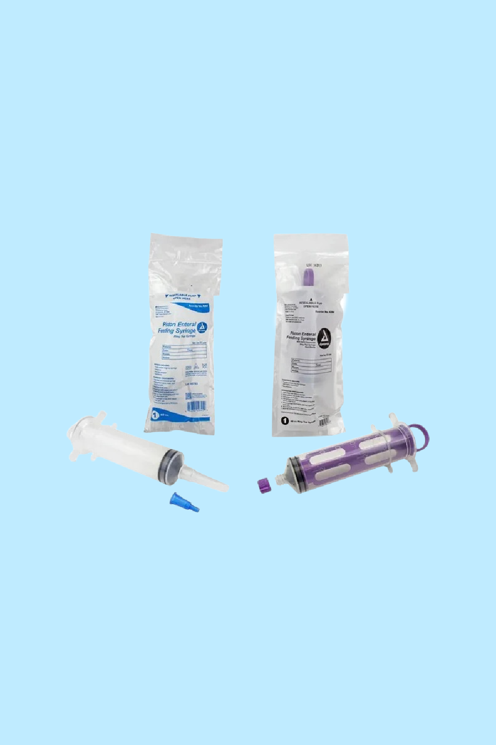 DYNAREX ENTERAL FEEDING PISTON SYRINGES, 60CC NON ENFIT