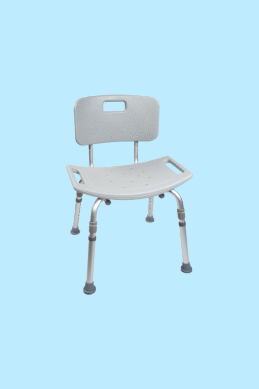 MCKESSON BATH BENCH WITH BACK ADJUSTMENT ALUMINUM FRAME 400 LBS.