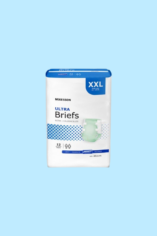 MCKESSON - BRIEF ULTRA 2X-LARGE 63-69″ DISPOSABLE HEAVY ABSORBENCY