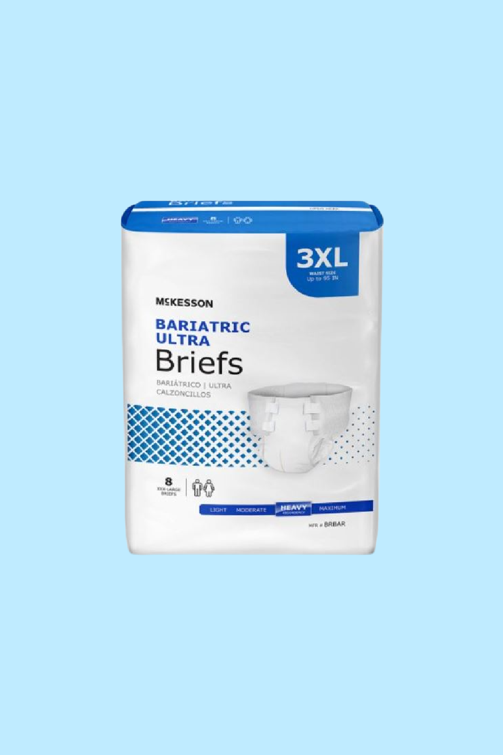 MCKESSON - BRIEF ULTRA PLUS BARIATRIC 3X-LARGE 78-95″ DISPOSABLE HEAVY ABSORBENCY