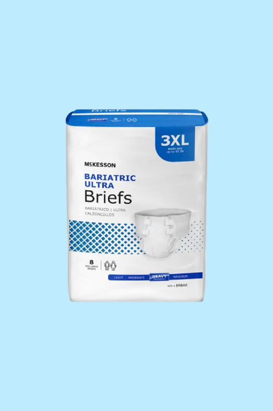 MCKESSON - BRIEF ULTRA PLUS BARIATRIC 3X-LARGE 78-95″ DISPOSABLE HEAVY ABSORBENCY