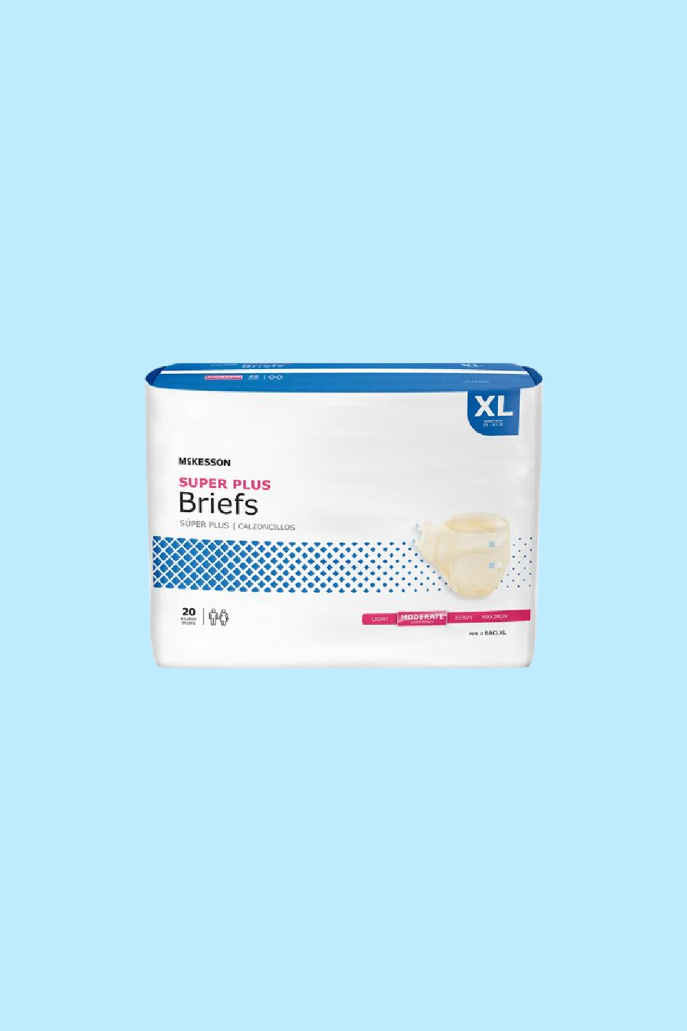 MCKESSON BRIEF - SUPER PLUS X-LARGE 58-63″ DISPOSABLE MODERATE ABSORBENCY