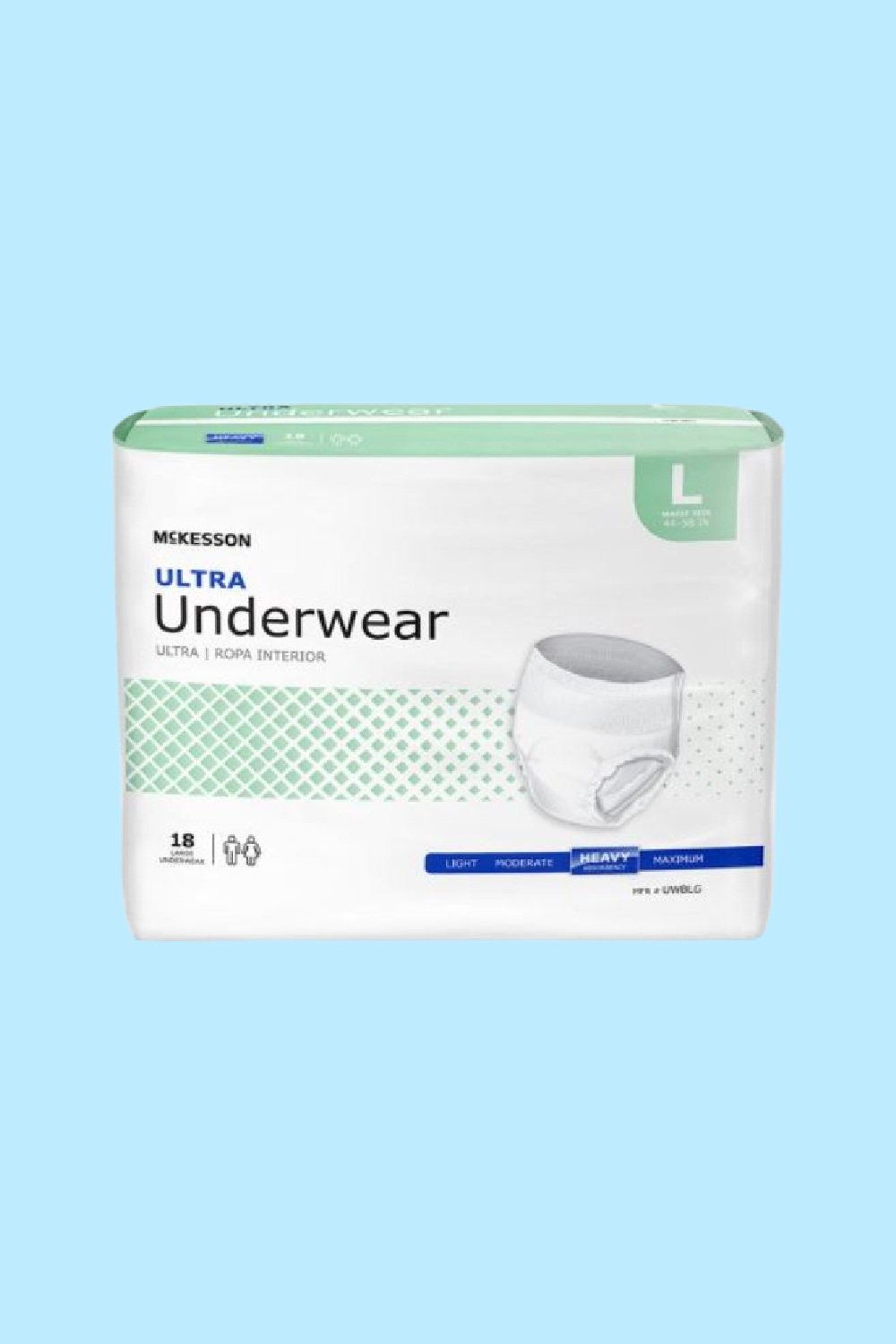 MCKESSON UNDERWEAR ULTRA PULL ON WITH TEAR AWAY SEAMS LARGE 44-58″ HEAVY ABSORBENCY