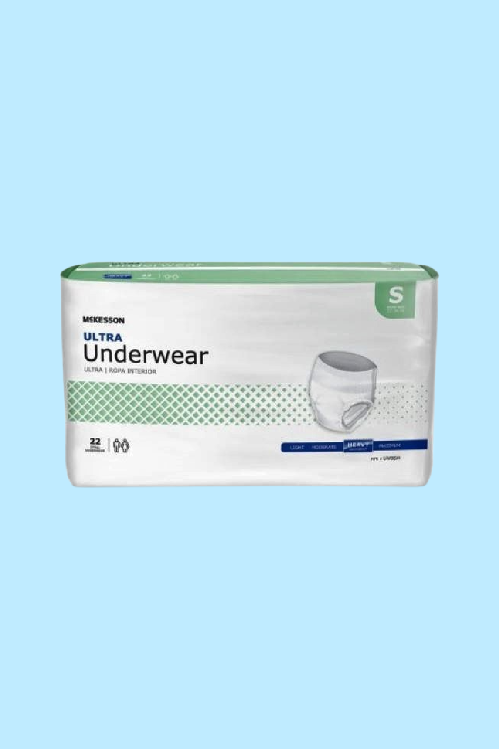 MCKESSON UNDERWEAR ULTRA PULL ON WITH TEAR AWAY SEAMS SMALL 25-32″ HEAVY ABSORBENCY