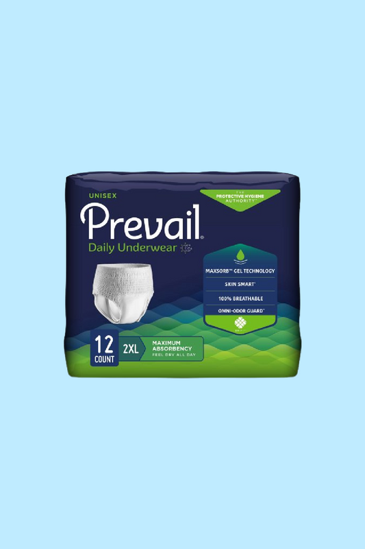 PREVAIL® DAILY UNDERWEAR PULL ON WITH TEAR AWAY SEAMS 2X-LARGE DISPOSABLE MODERATE ABSORBENCY