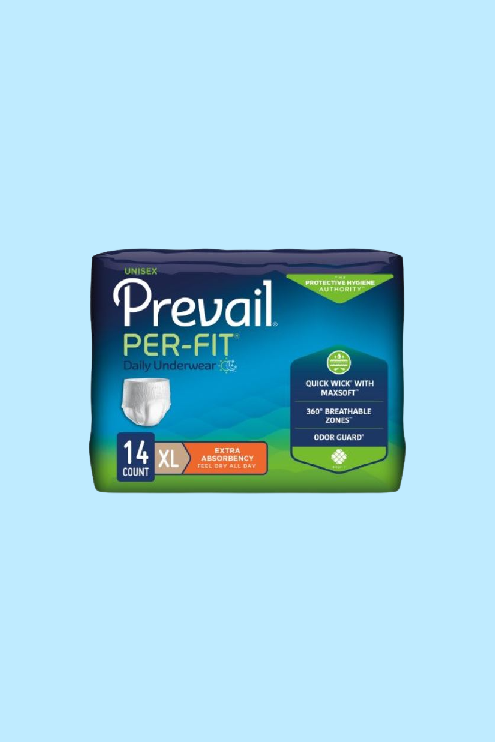 PREVAIL® PER-FIT® UNDERWEAR PULL ON WITH TEAR AWAY SEAMS X-LARGE DISPOSABLE HEAVY ABSORBENCY