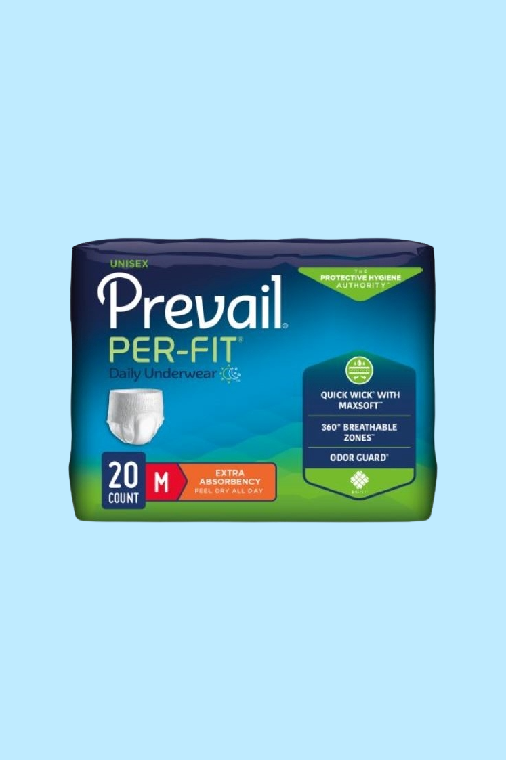 PREVAIL® PER-FIT® UNDERWEAR PULL ON WITH TEAR AWAY SEAMS MEDIUM DISPOSABLE HEAVY ABSORBENCY
