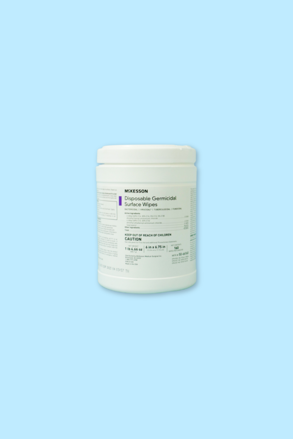 MCKESSON - SURFACE DISINFECTANT PREMOISTENED WIPES